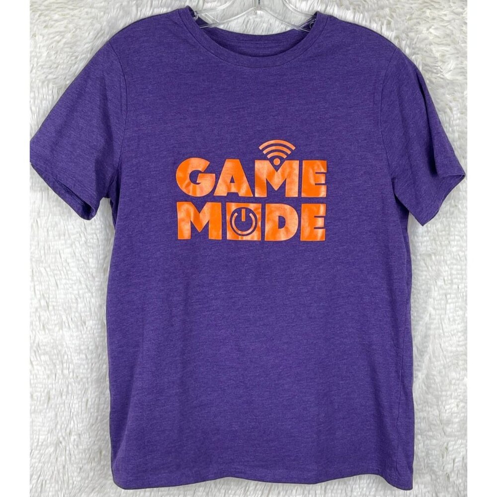 Cat & Jack Boys XL (16) Husky Purple Short Sleeve T-Shirt "Game Mode" Orange